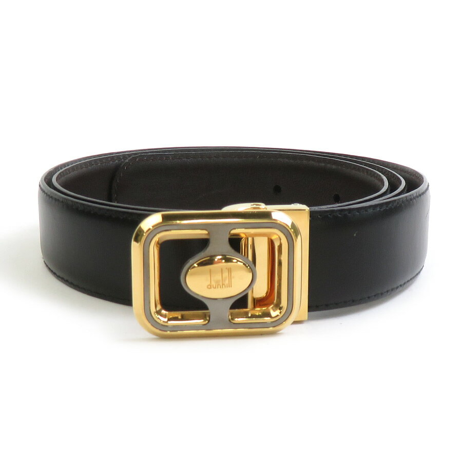 DUNHILL - ダンヒル Dunhill ベルト レザー ブラック/ブラウン メンズ 送料無料【中古】 h32236a