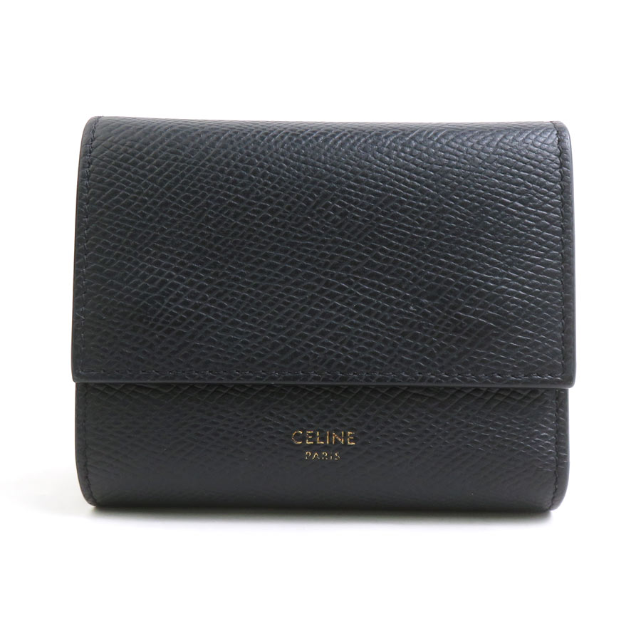【未使用に近い】CELINE スモールフォールデッド　スモールトリフォールド 楽天市場】セリーヌ 財布 トリフォールドの通販