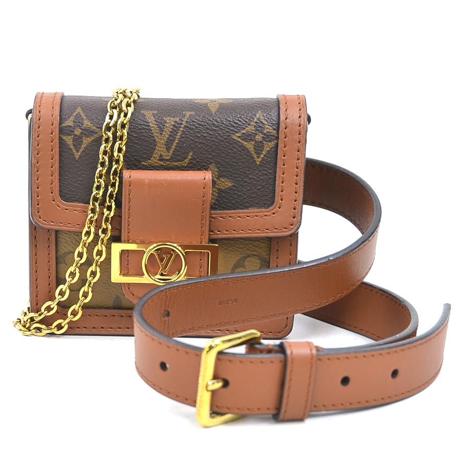 海外販売対応(Global shipping)ルイ ヴィトン LOUIS VUITTON　 ショルダーバッグ ベルトバッグ ブラウン /モノグラム リバース バムバッグ ドーフィーヌBB レディース 送料無料 【中古】 90278a クリックで拡大します 商品詳細 商品の状態 【外・表面】スレ 【外・角、フチ】スレ 【外・ハンドル-ストラップ】スレ 【金具部分】小キズ 【内側】薄汚れ、圧迫痕 商品ランク AB / 程度の良い中古品：多少使用感はございますが、キズや汚れが少なめで比較的程度が良い商品 正式名称 バムバッグ ドーフィーヌBB サイズ 縦：10.5cm x 横：12cm x 奥行：4cm ショルダー:（最長） 81cm 詳細備考: チェーンショルダー：116cm サイズガイドはこちら 素材 モノグラム リバース カラー ブラウン シリアル番号 SP2149 生産国 フランス 仕様 マグネット式開閉【内側】 ポケット x 1,ファスナーポケット x 1 付属品 本体のみ 商品番号 90278a 商品ランクについて 商品ランク AB N / 新品：一度も使用されてない商品 S / 新品同様：使用感のない商品 A / 美品：全体的に綺麗な商品 AB / 程度の良い中古品：多少使用感はございますが、キズや汚れが少なめで比較的程度が良い商品 B / 使用感のある商品：使用感はございますが、まだまだお使いいただけます C / ジャンク品：使用感がかなりあり、修理が必要