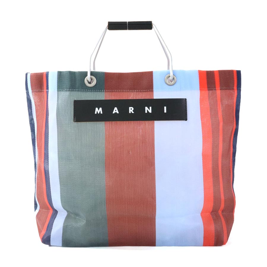 マルニ MARNI ハンドバッグ フラワーカフェ ナイロン/アルミ/レザー マルチカラー レディース 送料無料【中古】 56813a