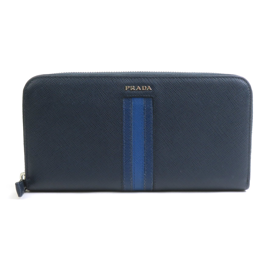 楽天市場】prada ラウンドファスナー ネイビーの通販