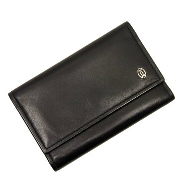 カルティエ Cartier 6連キーケース ブラックxシルバー レザー Cartier レディース メンズ 9800円均一【中古】【定番人気】 - t11420