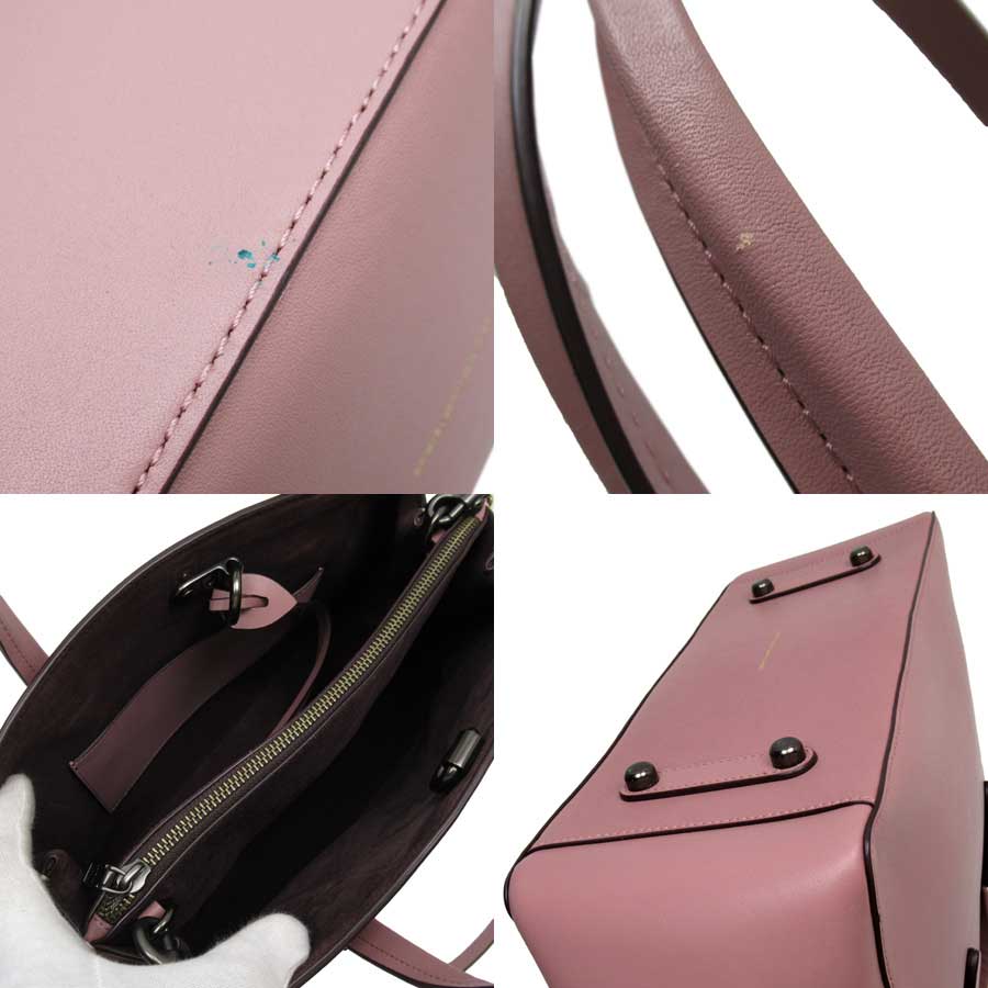 コーチ COACH ハンドバッグ 斜め掛けショルダーバッグ 2Wayバッグ ピンク系 レザー 値下げ商品【中古】【定番人気】 - a1797c