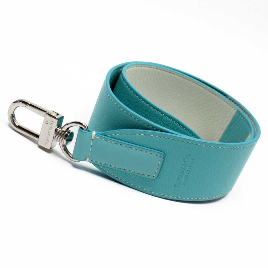 ティファニー Tiffany&Co. ショルダーストラップ 替えストラップ ティファニーブルーxホワイトxシルバー レザーx金属素材 【中古】【定番人気】 - 53306gのサムネイル