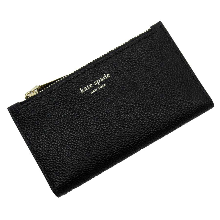 ケイトスペード kate spade コインケース カードケース 定期入れ ブラックxゴールド レザー 【中古】【おすすめ】 - g2615f