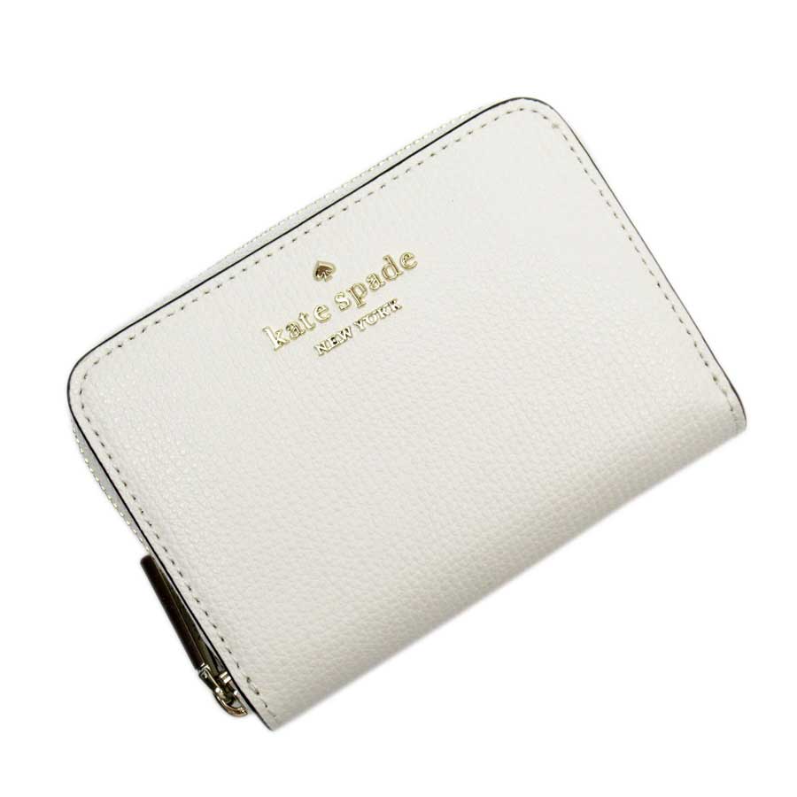 ケイトスペード kate spade コインケース カードケース 定期入れ ホワイトxゴールド レザー 【中古】【定番人気】 - t17667f