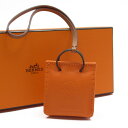 エルメス HERMES チャーム サックオランジュ オレンジxブラウン系 レザー 【中古】【定番人気】 - g3228a