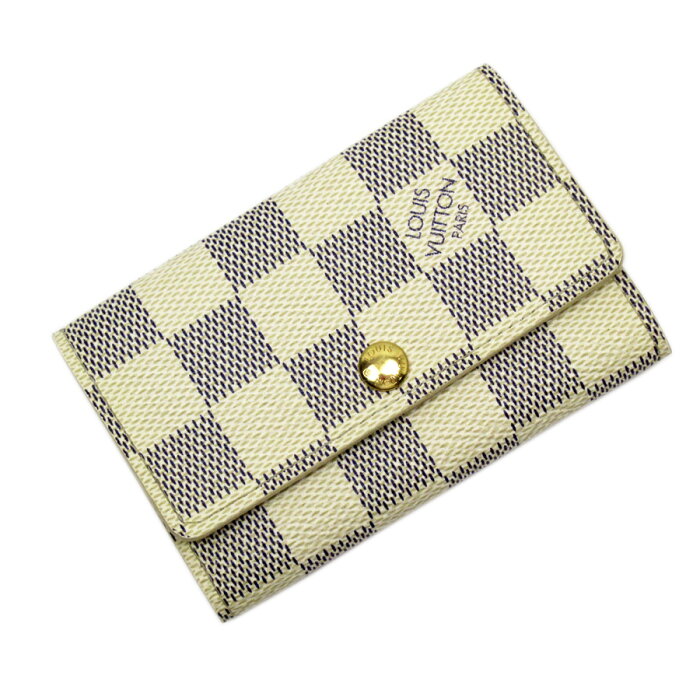 ルイヴィトン Louis Vuitton 6連キーケース ダミエ アズール ミュルティクレ6 アイボリー ダミエ アズール N61745 【中古】【定番人気】 - h28683f