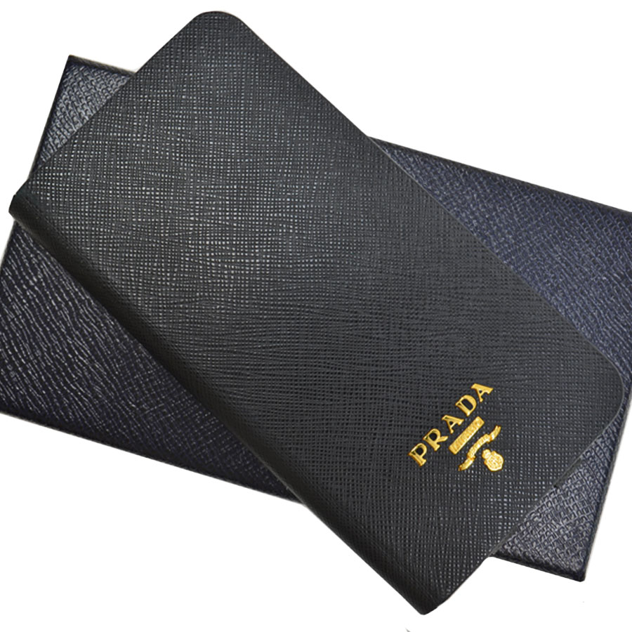プラダ PRADA iphone7/8 puls ケース ブラック レザー スマホケース レディース メンズ 【中古】【定番人気】 - 53130g