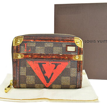 ルイヴィトン LOUIS VUITTON コインケース ダミエ トランクタイム ポップアップストア限定 ダミエ トランクタイム ジッピーコインパース エベヌ（ブラウン） ダミエキャンバスxパテントレザー M52745 送料無料【中古】【おすすめ】 - 52207a