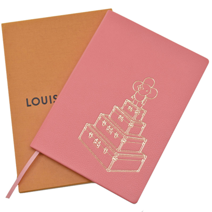ルイヴィトン Louis Vuitton ノート カイエ・クレマンス ヴィヴィエンヌ ピンクxゴールド レザーx紙 レディース R98587 【中古】【ノベルティ】 - 53943aのサムネイル