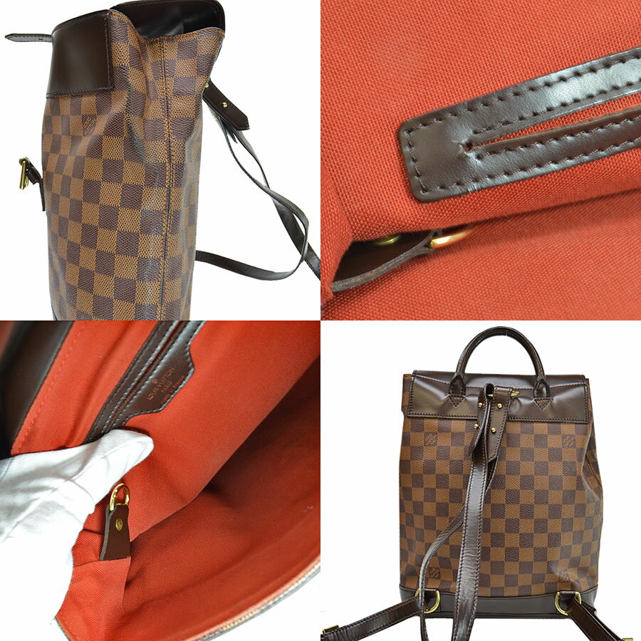 ルイヴィトン リュック ダミエ ソーホー リュックサック エベヌ キャンバス LOUIS VUITTON レディース メンズ N51132 送料無料【中古】【定番人気】 - s0566