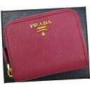 プラダ PRADA コインケース パープル系ピンクxゴールド レザーx金属素材 カードケース レディース 【中古】【定番人気】 - k9718f