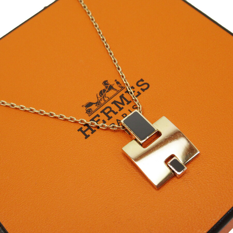 エルメス HERMES ネックレス アイリーン グレーxゴールド 金属素材xエナメル レディース 【中古】【おすすめ】 - h24423f