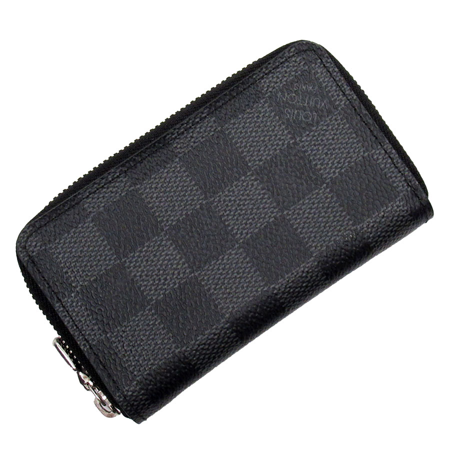 ルイヴィトン Louis Vuitton コインケース ダミエ グラフィット ジッピーコインパース グラフィット（ダークグレー系） ダミエ グラフィットキャンバス N63076 【中古】【定番人気】 - h28379f