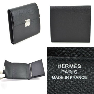 【未使用】【新品】エルメス 三つ折り財布 クリック12 ブラック ヴォーエプソン HERMES レディース メンズ 値下げ商品 - i0322