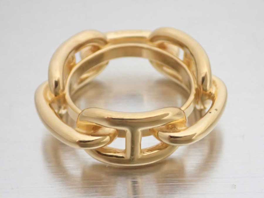 エルメス HERMES スカーフリング シェーヌダンクル ゴールド 金属素材 スカーフリング チャーム レディース メンズ 【中古】【おすすめ】 - e47529eのサムネイル