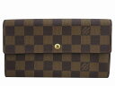 ルイヴィトン Louis Vuitton 財布 ダミエ ポルトフォイユ サラ ブラウンxゴールド金具 ダミエキャンバス 長財布 二つ折り財布 レディース メンズ N63209 【中古】【おすすめ】 - e53218f