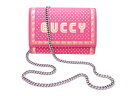 グッチ Gucci ショルダーウォレット バッグ GUCCY ピンクxゴールド レザーxシルバー金具 レディース 524967 送料無料【中古】【おすすめ】 - e53048a