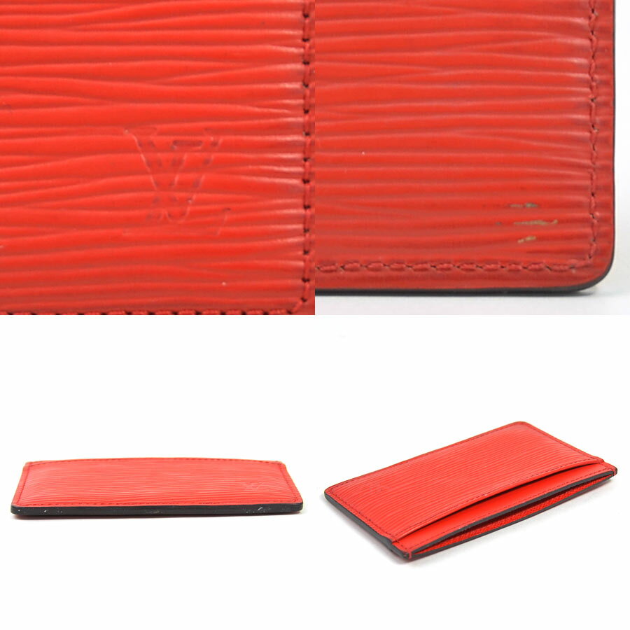 ルイヴィトン カードケース エピ ポルト カルト・サーンプル カーマイン（レッド） エピレザー Louis Vuitton レディース メンズ M60326 9800円均一【中古】【定番人気】 - y14724a