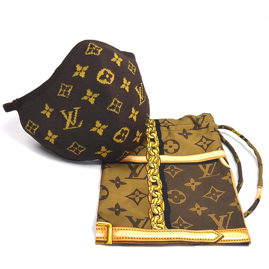 【未使用】ルイヴィトン マスク モノグラム・パターン マスク・マイユ ブラウン ナイロン 100% Louis Vuitton レディース M76747 送料無料【中古】 - 98699a