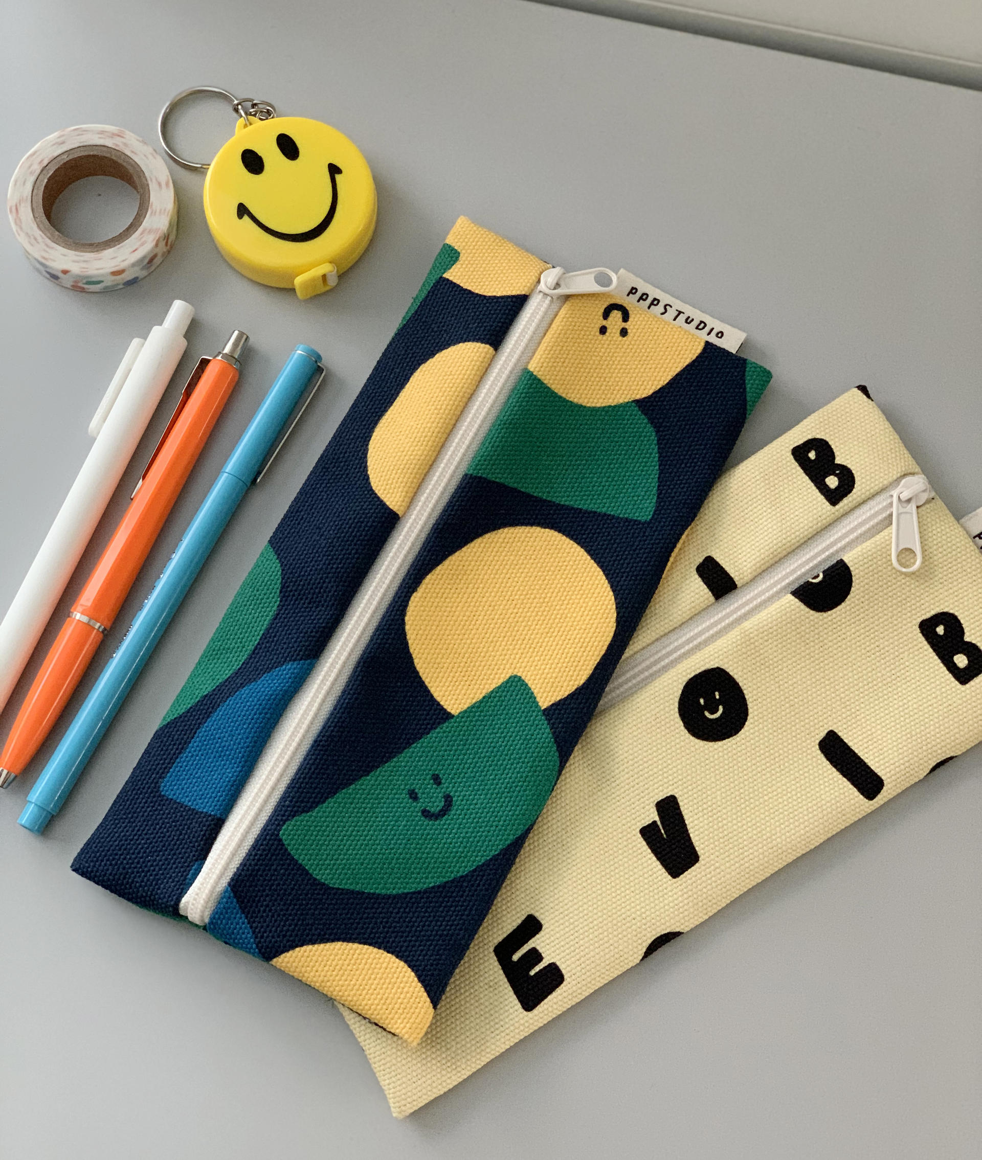 pppstudio pencil case ペンケース 筆箱 韓国 韓国ブランド 裏地あり ポーチ かわいい レディース 丈夫 しっかり ファブリック コットン 布 おしゃれ 日本 販売 ギフト プレゼント