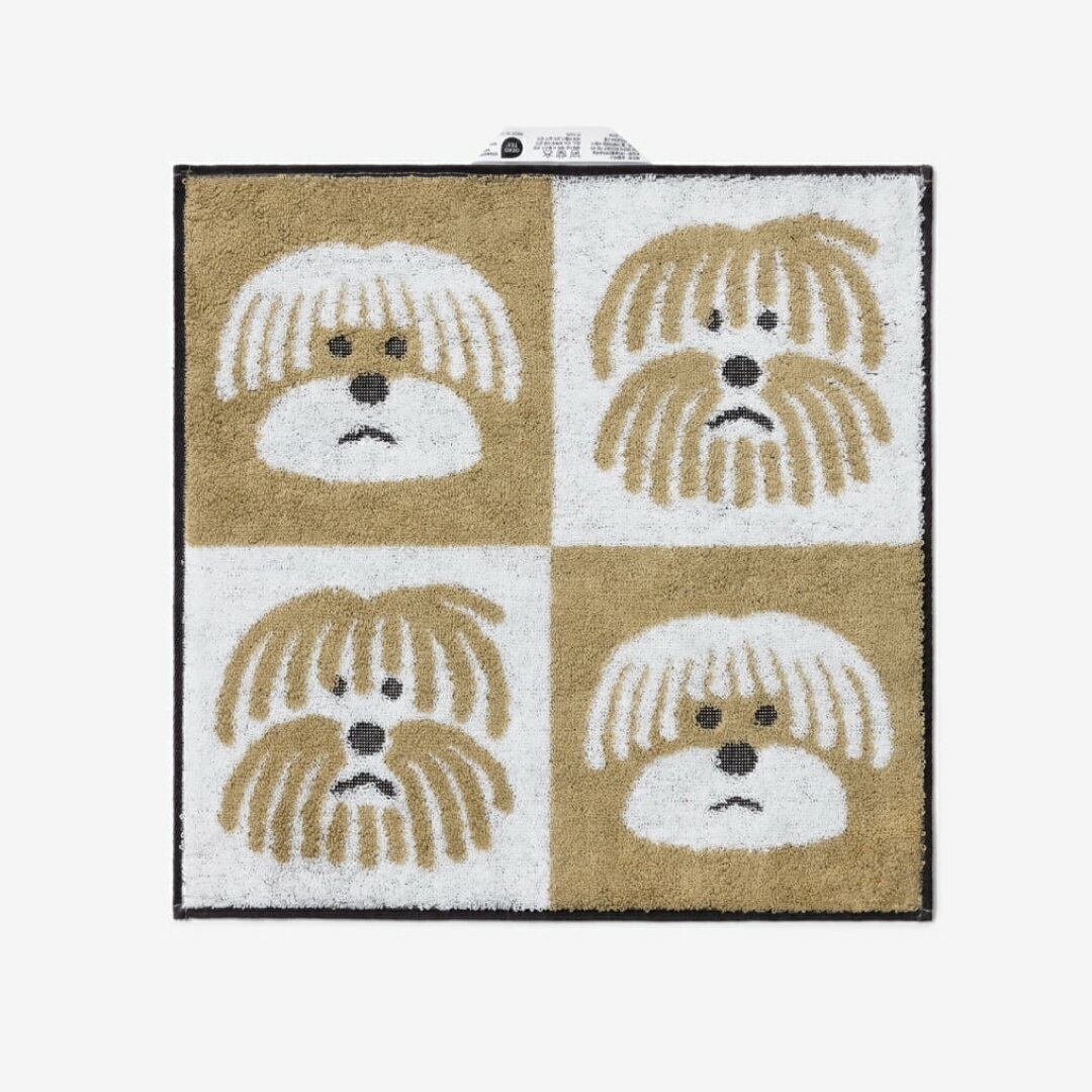 WARMGREYTAIL FLUFFY DOG HAND TOWEL BEIGE 韓国 ブランド 雑貨 ハンド ウォッシュタオル キッチンタオル ループ 柔らか ふわふわ おしゃれ 保育園 内祝い 新生活 キッチン コットン 綿 100％ インテリア 日本 販売 ギフト プレゼント【送料無料】 2