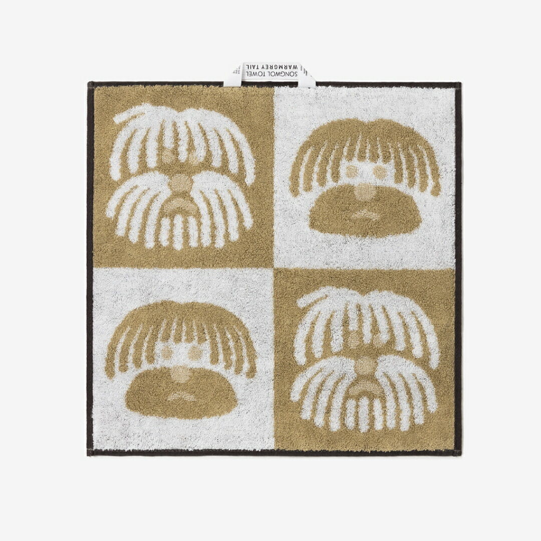 WARMGREYTAIL FLUFFY DOG HAND TOWEL BEIGE 韓国 ブランド 雑貨 ハンド ウォッシュタオル キッチンタオル ループ 柔らか ふわふわ おしゃれ 保育園 内祝い 新生活 キッチン コットン 綿 100％ インテリア 日本 販売 ギフト プレゼント【送料無料】 3