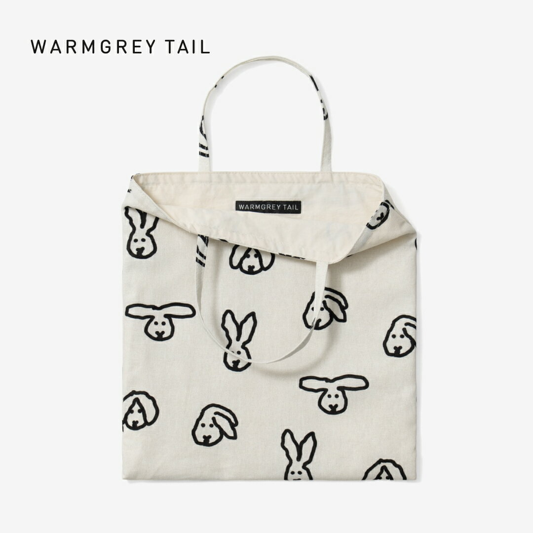 WARMGREY TAIL BUNNY BUNNY MINI BAG IVORY ミニバッグ 韓国 ブランド トートバッグ エコバッグ ブックバッグ レディース ファブリック リネン コットン 布 バッグ サブバッグ 手提げ 買い物 通勤 通学 おしゃれ 日本 販売 ギフト プレゼント
