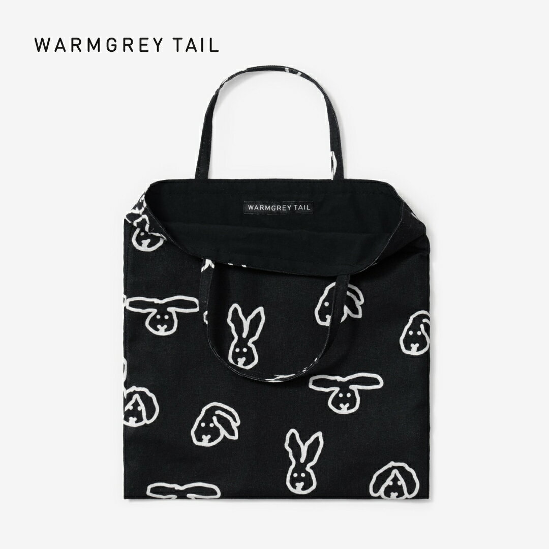 WARMGREY TAIL BUNNY BUNNY MINI BAG BLACK ミニバッグ 韓国 ブランド トートバッグ エコバッグ ブックバッグ レディース ファブリック リネン コットン 布 バッグ サブバッグ 手提げ 買い物 通勤 通学 おしゃれ 日本 販売 ギフト プレゼント