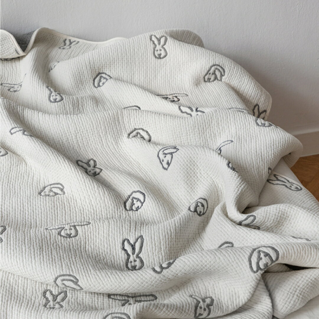 【NEW】WARMGREYTAIL BUNNY BUNNY COTTON MODAL BLANKET WARMGREY ブランケット 韓国 ブランド ウォームグレーテイル ベビー キッズ ソファーカバー マルチスロー スローケット サマーブランケット 新生活 出産祝い ギフト プレゼント astore-10001040 Astore サンプル画像2