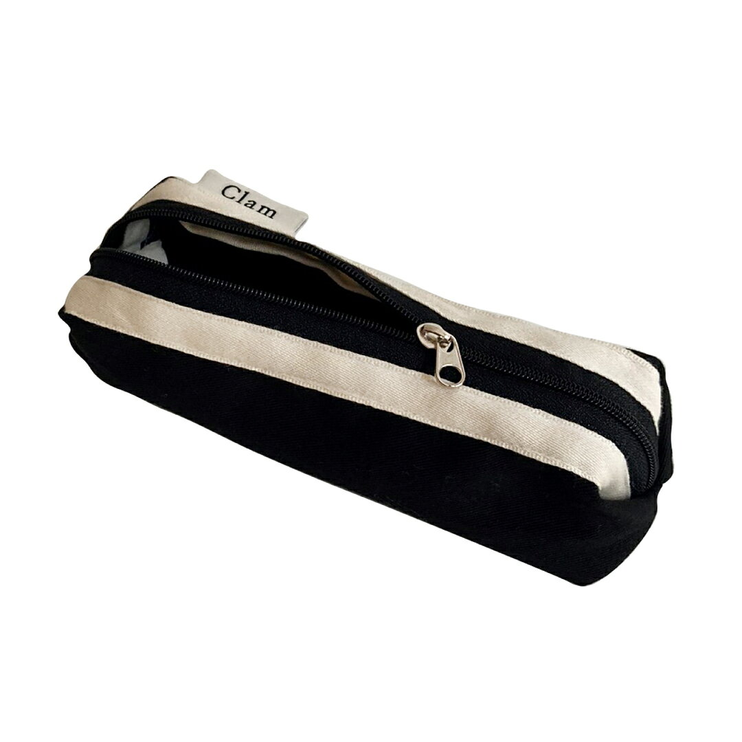 【Clam正規販売店】Clam Round Pencilcase Black 韓国 ブランド ハンドメイド ペンケース 筆箱 高校生 大容量 小物入れ 布 ポーチ 収納 大きめ かわいい おしゃれ 整理 handmade 日本 販売 ギフト プレゼント【送料無料】 astore-10000628 Astore サンプル画像2
