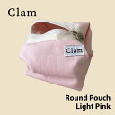 【Clam正規販売店】Clam Round Pouch Light Pink ポーチ 韓国 ブランド ハンドメイド コスメポーチ 大容量 小物入れ 布 収納 大きめ かわいい おしゃれ 整理 handmade 日本 販売 ギフト プレゼント【送料無料】