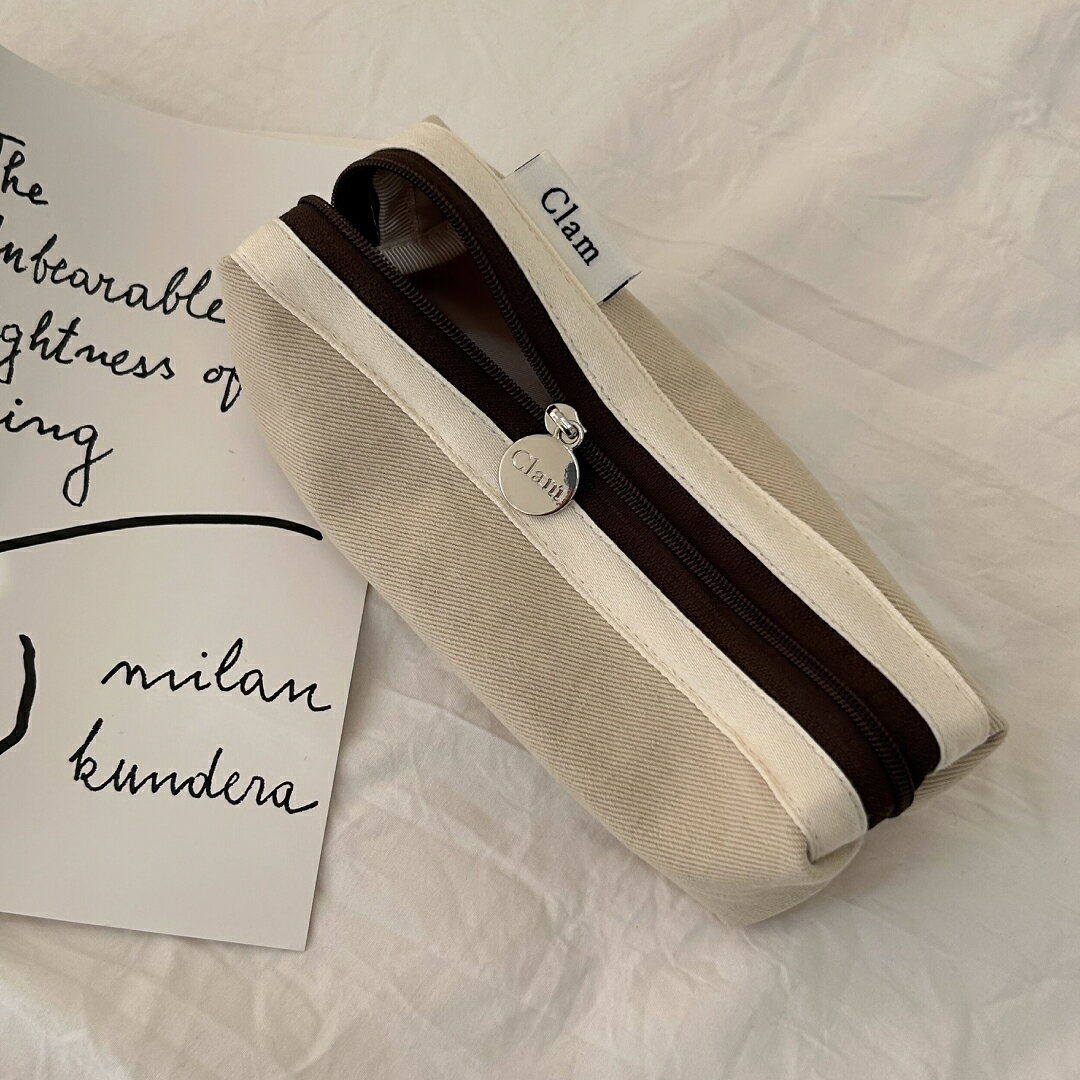 【Clam正規販売店】Clam Round Pencilcase Ang butter 韓国 ブランド ハンドメイド ペンケース 筆箱 高校生 大容量 小物入れ 布 ポーチ 収納 大きめ かわいい おしゃれ 整理 handmade 日本 販売 ギフト プレゼント【送料無料】 astore-10000722 Astore サンプル画像3