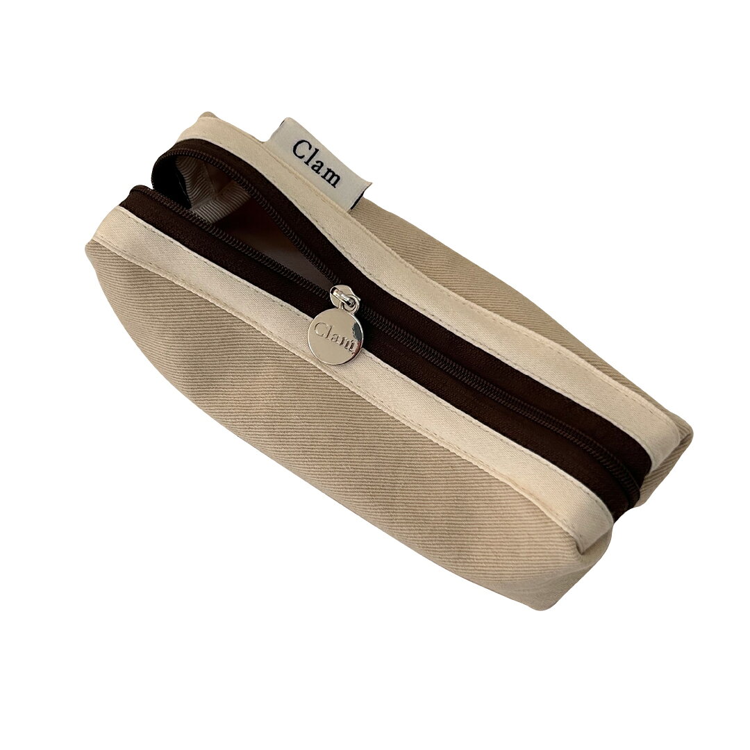 【Clam正規販売店】Clam Round Pencilcase Ang butter 韓国 ブランド ハンドメイド ペンケース 筆箱 高校生 大容量 小物入れ 布 ポーチ 収納 大きめ かわいい おしゃれ 整理 handmade 日本 販売 ギフト プレゼント【送料無料】 astore-10000722 Astore サンプル画像2