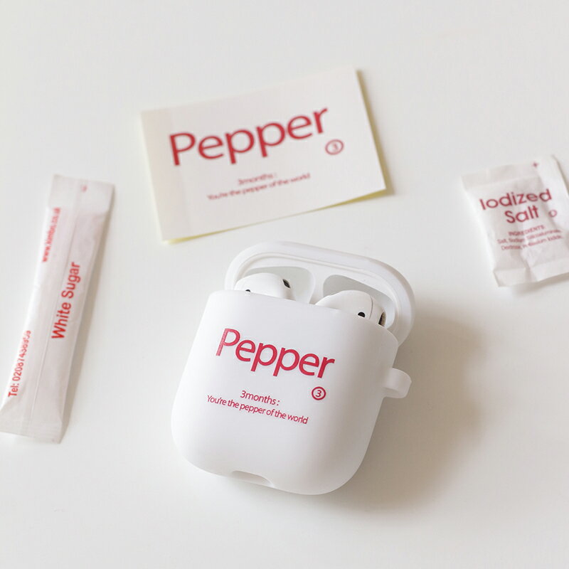 3MONTHS Air Pods Case カバー ケース TPU Apple エアポッズ airpods airpods2 耐衝撃 傷防止 落下防止 ソルト ペッパー シリコン アクセサリー イヤホン 韓国 韓国ブランド 韓国雑貨 ギフト プレゼント 送料無料