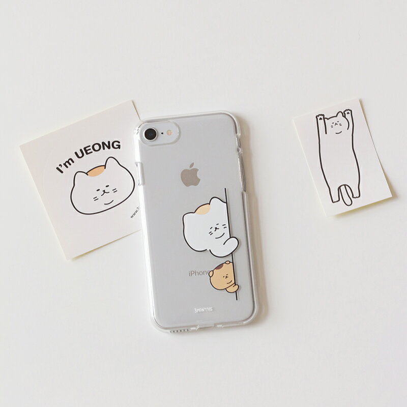 3MONTHS iPhone Case UEONG&BOO クリアケース iPhone 11 11pro XS X iphoneケース 耐衝撃 アイフォンケース キャラクター アイフォン ケース レディース 韓国 韓国ブランド 韓国雑貨 かわいい おしゃれ 日本 販売 ギフト プレゼント
