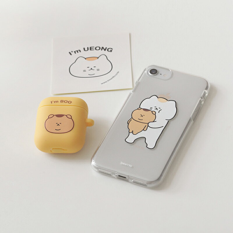 3MONTHS iPhone Case UEONG&BOO クリアケース iPhone 11 11pro XS X iphoneケース 耐衝撃 アイフォンケース キャラクター アイフォン ケース レディース 韓国 韓国ブランド 韓国雑貨 かわいい おしゃれ 日本 販売 ギフト プレゼント