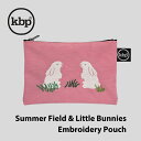 kitty bunny pony Summer Field & Little Bunny Embroidery Pouch ポーチ コスメポーチ KBP かわいい レディース 韓国 韓国ブランド ファブリック 布 おしゃれ 小物入れ ミニポーチ キティバニーポニー 化粧 旅行 女子 誕生日プレゼント ギフト 日本 販売 送料無料