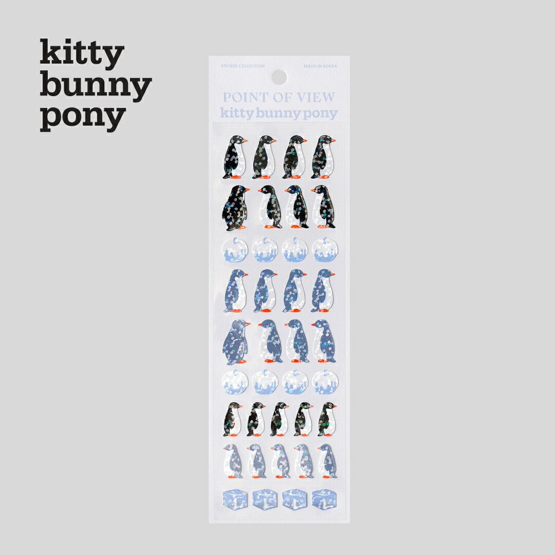 Rakuten - 【NEW】【合計1,100円以上で送料無料】KBP X POV Winter Apple Penguin Sticker ステッカー 韓国 ブランド シール デコレーション ダイアリー 日記 スマホ 文房具 雑貨 KBP 大学生 高校生 中学生 かわいい おしゃれ 日本 販売 送料無料