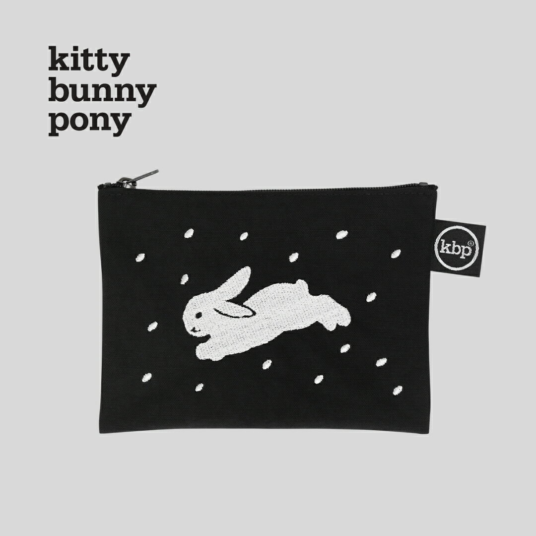 Rakuten - 【NEW】kitty bunny pony Snow Bunnies Embroidery Pouch ポーチ コスメポーチ KBP かわいい レディース 韓国 韓国ブランド ファブリック 布 おしゃれ 小物入れ ミニポーチ キティバニーポニー 化粧 旅行 女子 誕生日プレゼント ギフト 日本 販売 送料無料