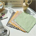 キッチングッズ（予算3000円以内） livin grinin checkerboard kitchen cloth キッチンクロス 韓国 ブランド ハンドメイド ガーゼ コットン ファブリック モダン かわいい おしゃれ 整理 handmade 日本 販売 ギフト プレゼント【送料無料】