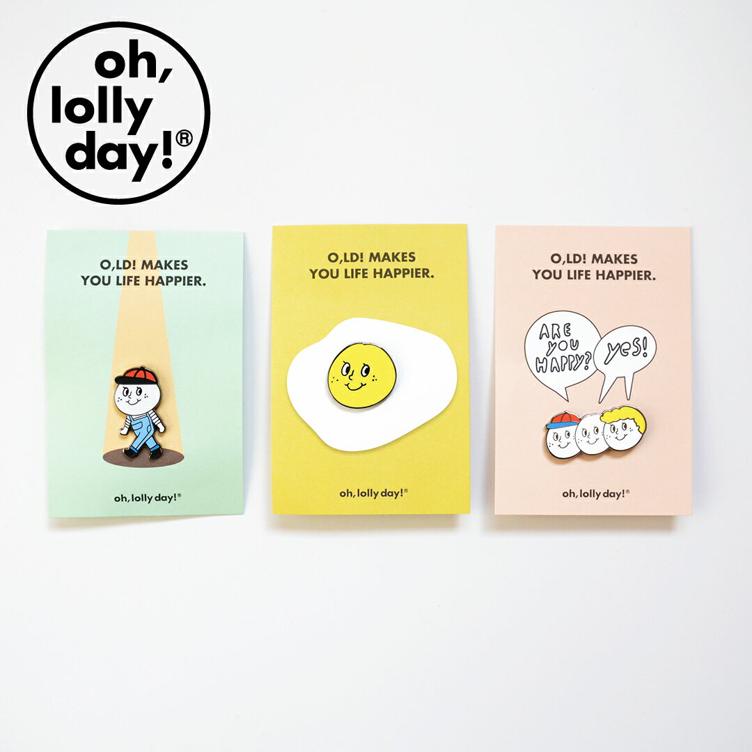 【合計1,100円以上で送料無料】O,LD! PIN BADGE oh, lolly day! ブサかわくん モンナニ ピンバッジ レディース 韓国 …