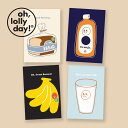 【合計1,100円以上で送料無料】 O,LD POST CARD 4枚セット oh lolly day モンナニ ポストカード キャラクター レディース 韓国 ブランド 雑貨 オーロリーデイ かわいい おしゃれ oh lolly day オー ロリー デイ 日本 販売