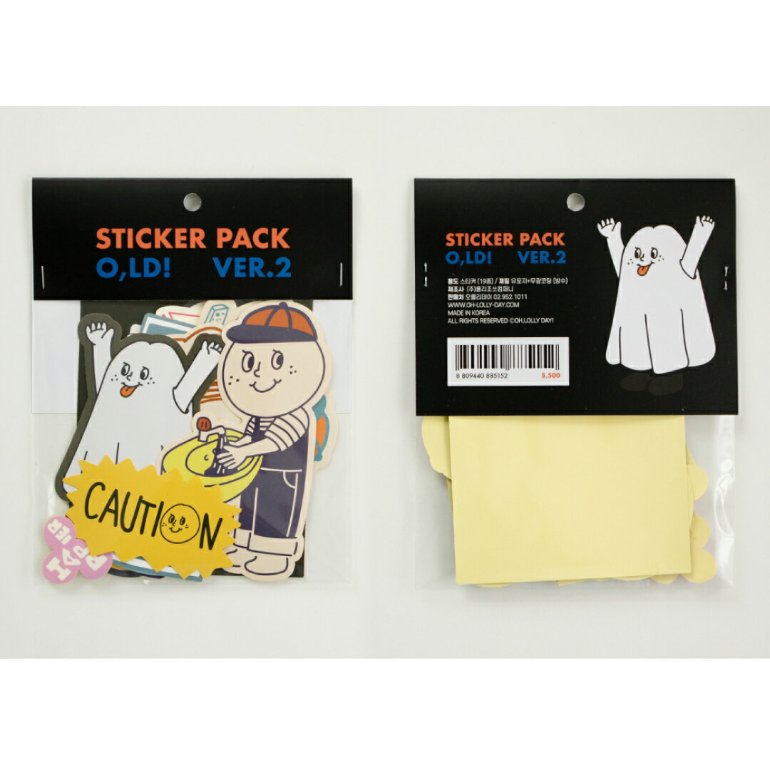 O,LD! Sticker Pack2 oh lolly day モンナニ ブサかわくん ステッカー キャラクター レディース シール 文房具 韓国 ブランド 雑貨 オーロリーデイ かわいい おしゃれ old オー ロリー デイ 日本 販売 送料無料