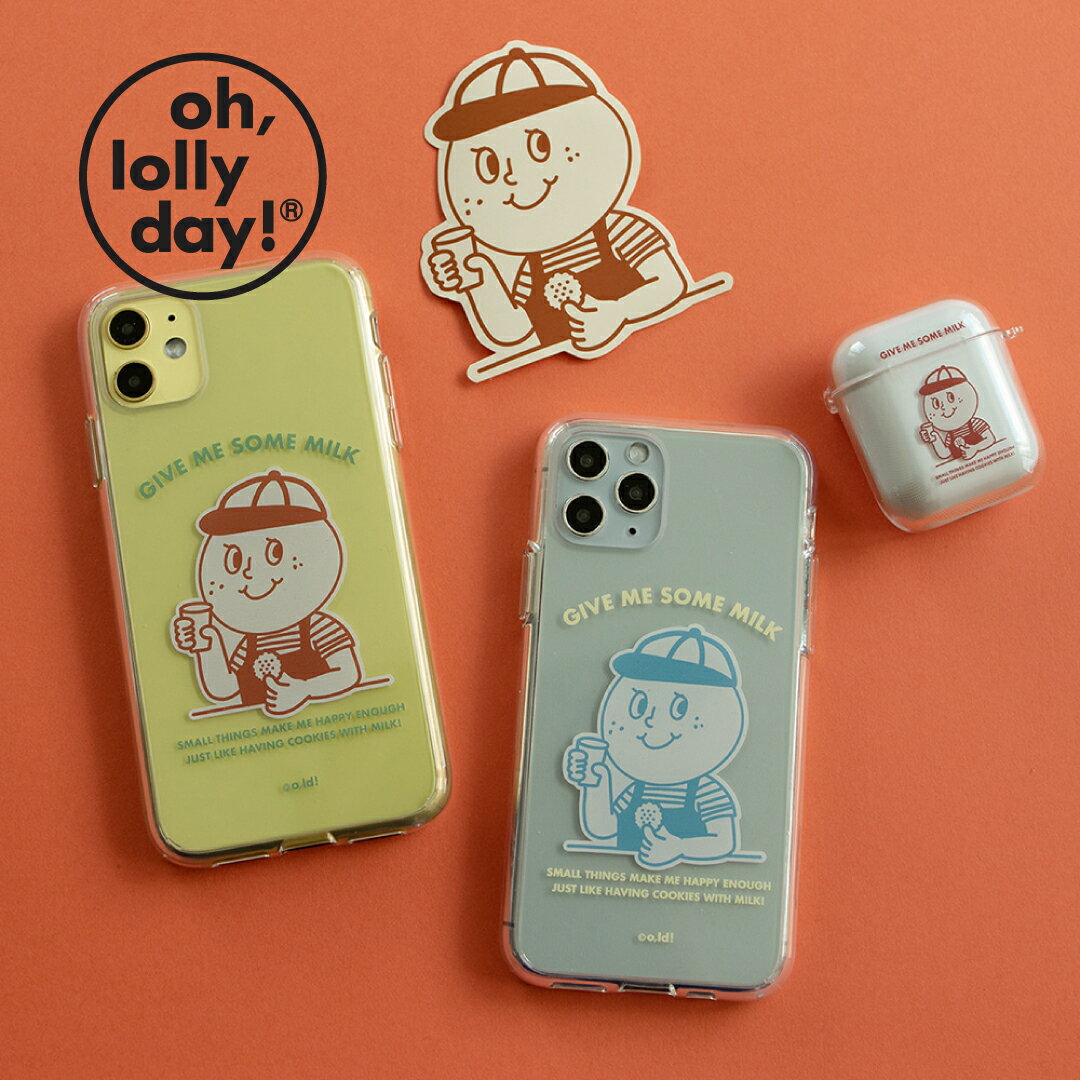 【2020SS新商品】O,LD! iPhone Case MILK oh, lolly day! クリアケース iPhone11 iPhone11pro iPhoneXS iPhoneX 耐衝撃 キャラクター アイフォン ケース レディース メンズ 韓国 ブランド 雑貨 かわいい おしゃれ 日本 販売 ギフト プレゼント