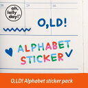 【合計1,100円以上で送料無料】O,LD Alphabet sticker pack oh lolly day モンナニ ステッカー キャラクター レディース シール 文房具 韓国 ブランド 雑貨 オーロリーデイ かわいい おしゃれ old オー ロリー デイ 日本 販売 送料無料