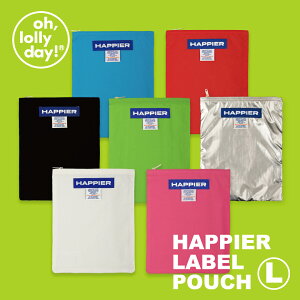 【NEW】oh, lolly day! Happier Label Pouch L ポーチ 韓国 ブランド モンナニ コスメポーチ 小物入れ 韓国ブランド ohlollyday オーロリーデイ 日本 販売 ギフト プレゼント 送料無料