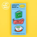 【NEW】【合計1,100円以上で送料無料】O,LD! Happiness action badge set INDOOR oh, lolly day! ピンバッジ 韓国 ブランド キャラクター オーロリーデイ おしゃれ oh lolly day 日本 販売 ギフト プレゼント