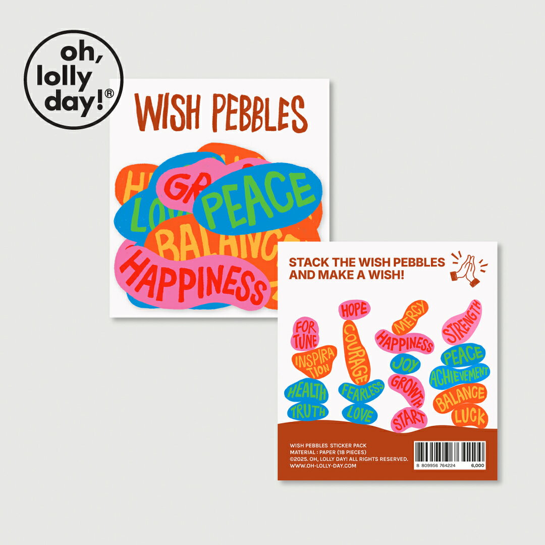 【NEW】【合計1,100円以上で送料無料】O,LD! Wish pebbles sticker pack oh, lolly day! ステッカー ダ..